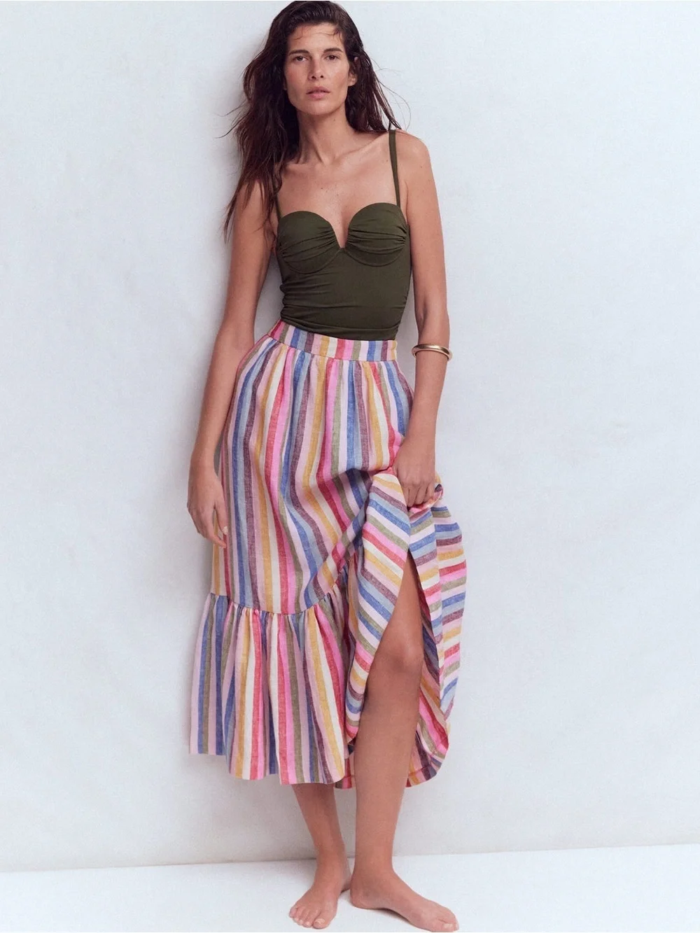 Abigail Linen Maxi Skirt